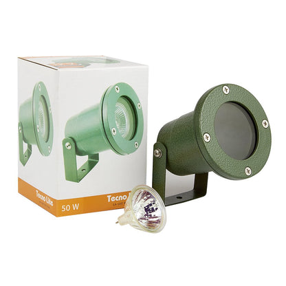 Tecnolite Lámpara Sumergible para Exterior IP67, Foco MR16 50W - 50 W - Verde