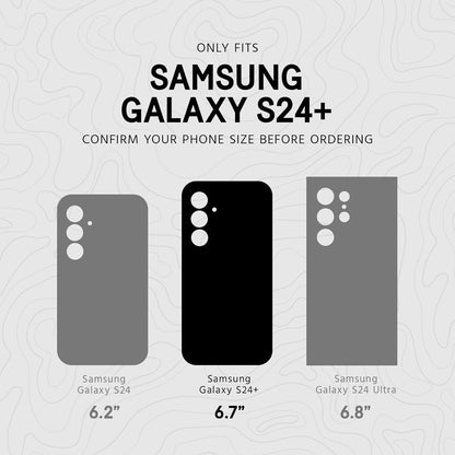 Pelican Voyager - Funda para Samsung Galaxy S24 Plus [6.7 Pulgadas] [Protección contra caídas MIL-STD de 16.5 pies] [Carga inalámbrica] Funda para teléfono Samsung Galaxy S24 Plus con Soporte para