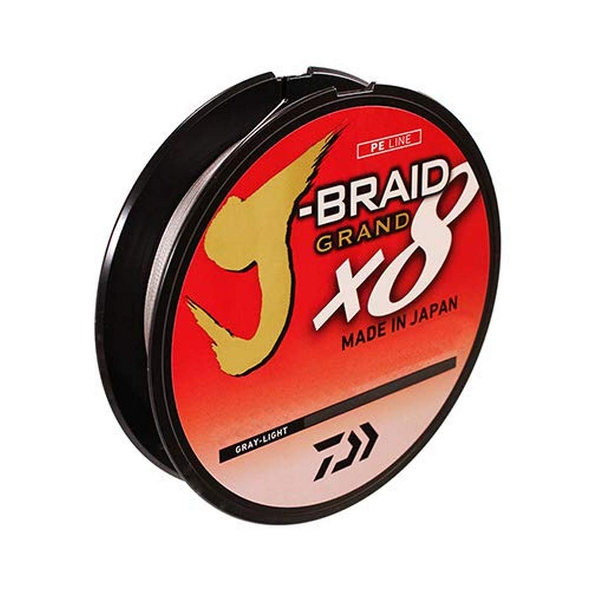 Daiwa J-Braid X8 Línea Trenzada para Pesca 300 m - Gris claro - 15 lb - 330 yd