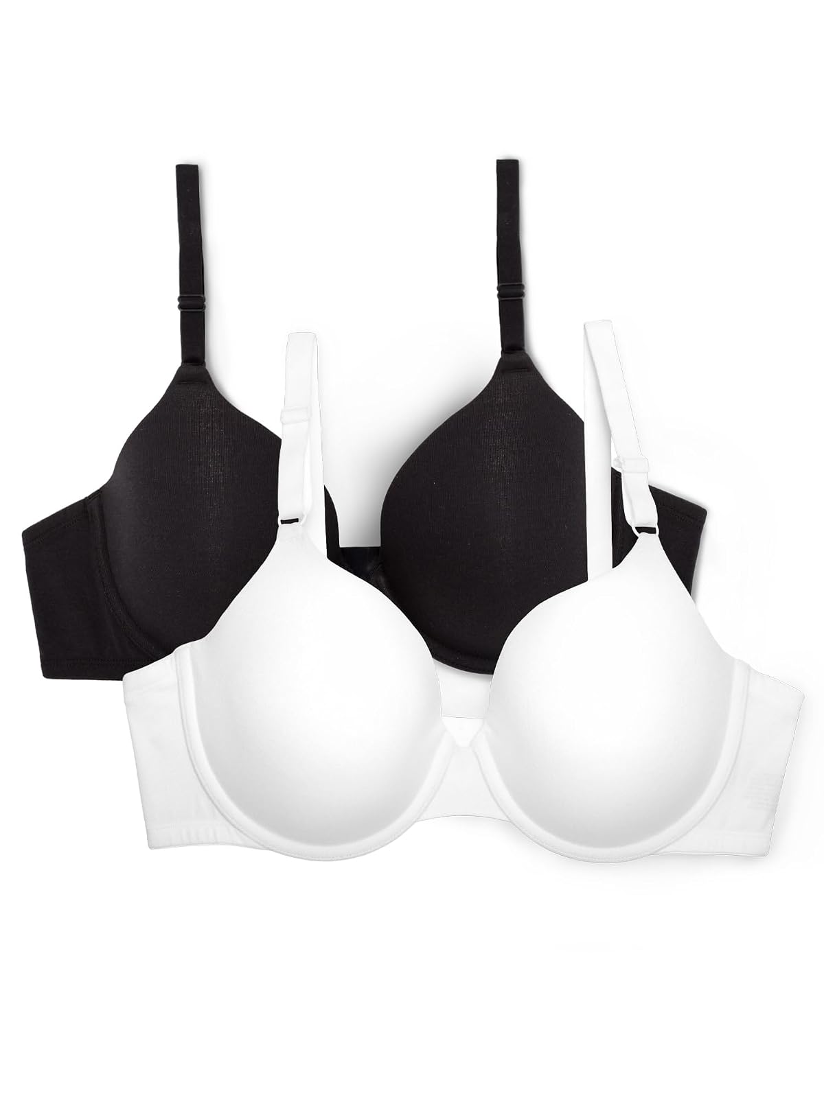 Fruit of the Loom Brasier de Algodón con Varilla para Mujer - Colores: blanco y negro - 36D