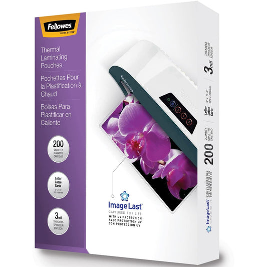 Fellowes 5244101 Laminating Pouches, Letter, 200pk (3Mil)