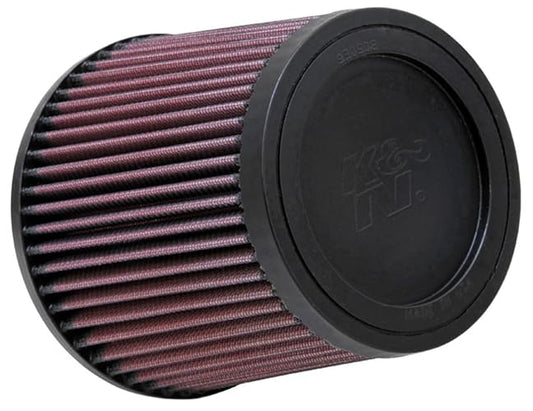 K&N Filtro de Aire Universal de Alto Flujo Lavable RU-4950, 2.5 in de Brida, 5.5 in de Altura