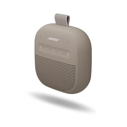 Bose SoundLink - Altavoz Bluetooth Micro portátil, Altavoz inalámbrico para Exteriores, hasta 12 Horas de duración de la batería, Impermeable y a Prueba de Polvo, Piedra Arenisca - Edición Limitada