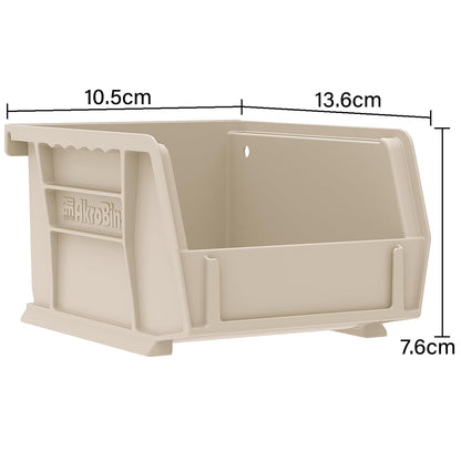 Akro-Mils AkroBins Contenedor Organizador 30210 | Azul, Paquete de 6, 5 in x 4 in x 3 in, Colgar, Apilable
