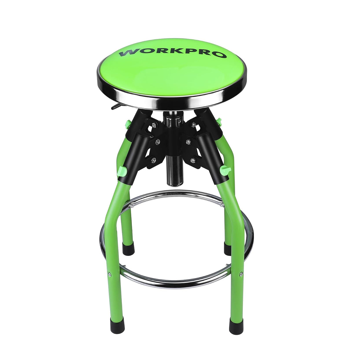 WORKPRO - Taburete de Bar de cochera, Taburete hidráulico Ajustable de Alta Resistencia, 29 a 33 86 Pulgadas, Capacidad de 350 Libras, Verde