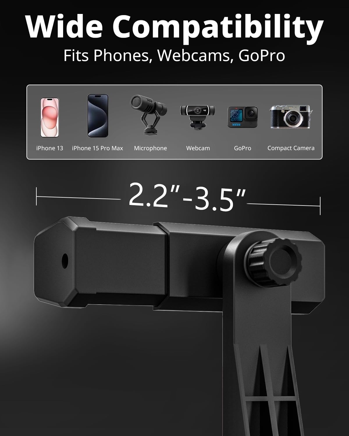 UBeesize Anillo de luz para Selfie de 10 Pulgadas con Soporte para trípode y Soporte para teléfono Celular, luz Circular LED de Escritorio Regulable