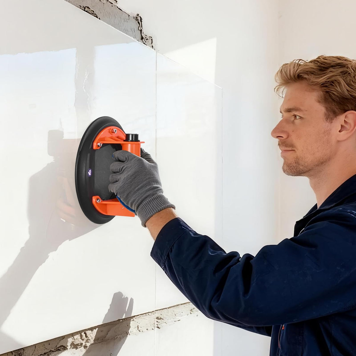 VEVOR Ventosa de Vacío Manual 203 mm 2 Piezas, Ventosa de Elevación con Caja de Herramientas, Capacidad de Carga Máx. 180 kg, Mango de Plástico ABS, Elevador de Succión para Cristal Granito Azulejos