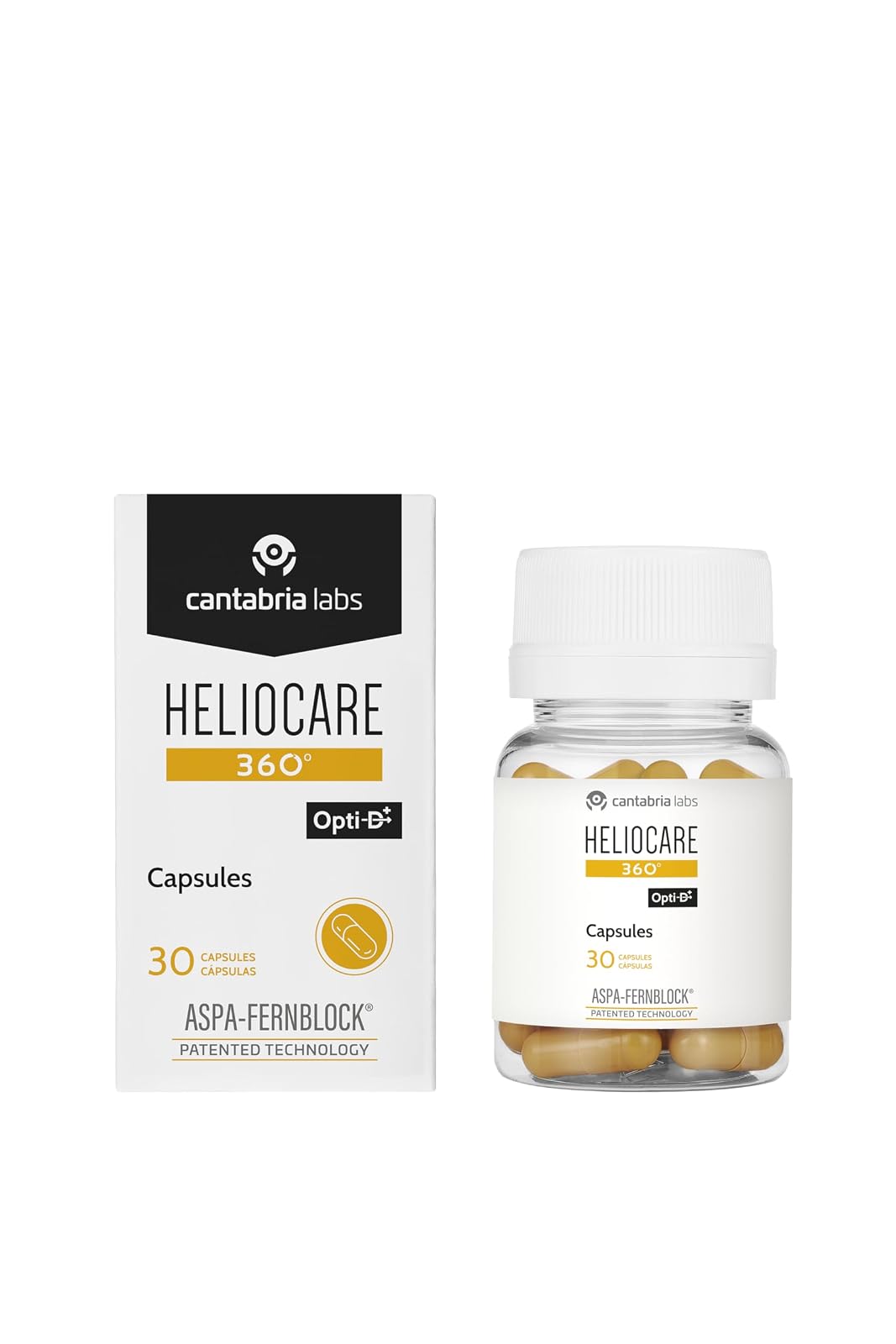 Heliocare 360° 500 Mg Suplemento Alimenticio 30 Cápsulas | 500 mg, 30 cápsulas, protección solar avanzada, Fernblock+