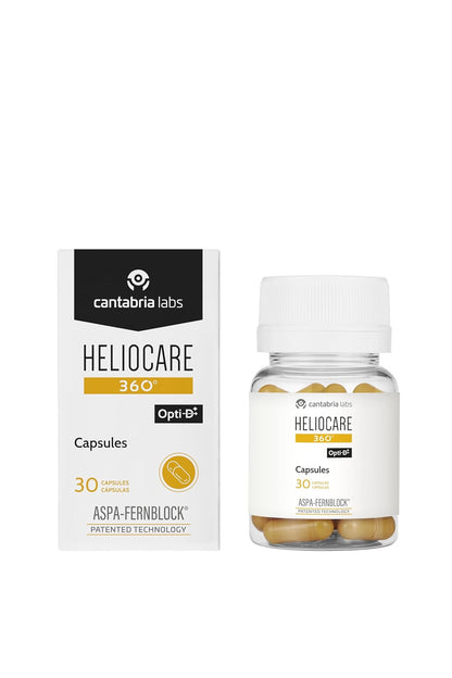 Heliocare 360° 500 Mg Suplemento Alimenticio 30 Cápsulas | 500 mg, 30 cápsulas, protección solar avanzada, Fernblock+
