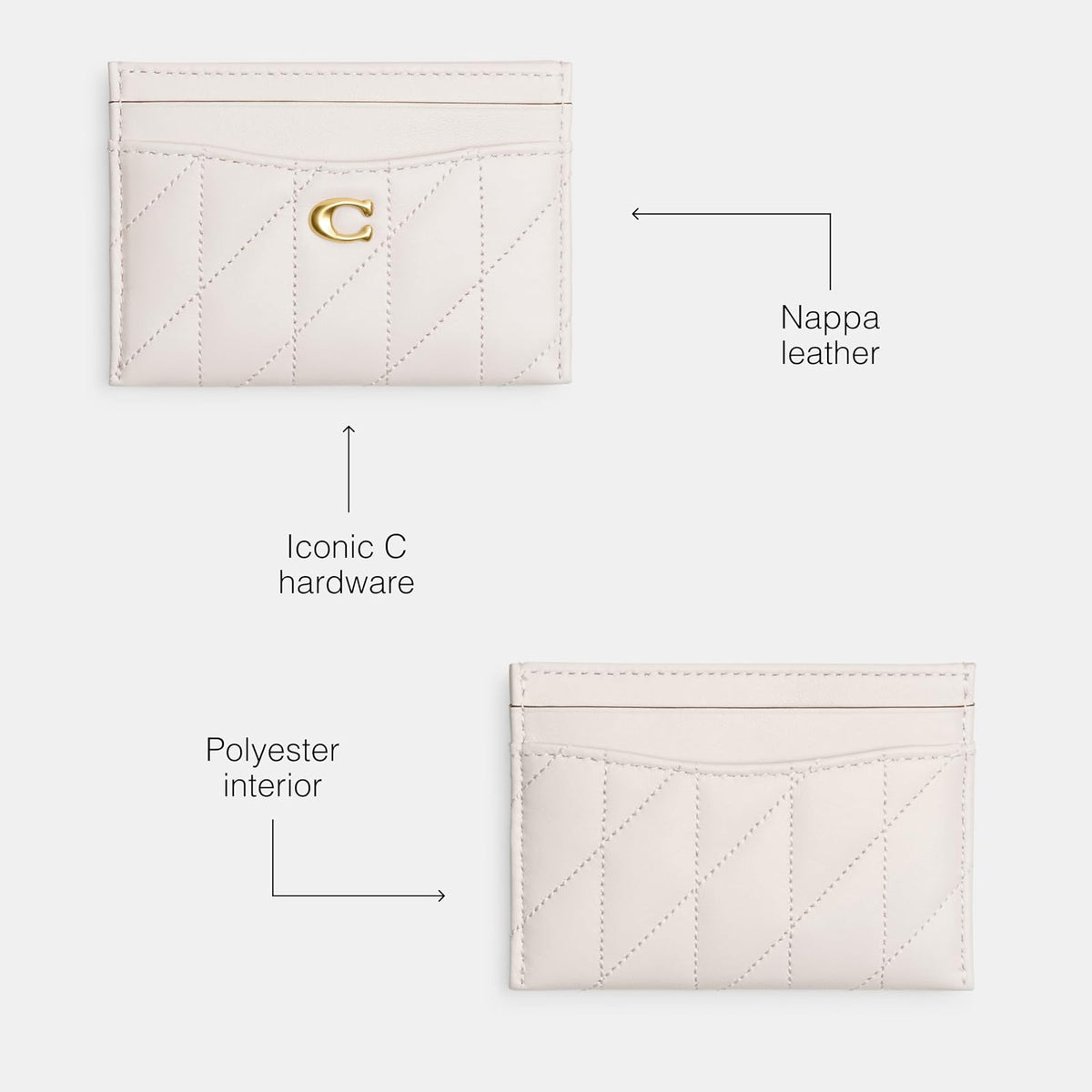 Coach Essential - Estuche para tarjetas, Tiza, One Size