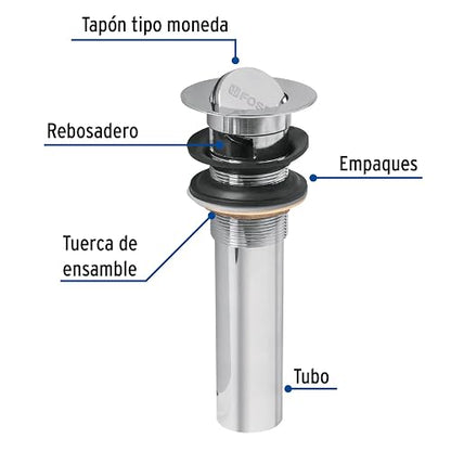 Foset CE-205, Contra para lavabo, tipo moneda