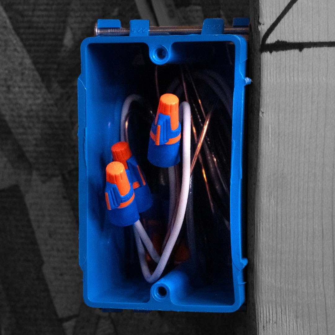 Ideal Twister ProFLEX Mini Conector de Alambre 30-343 | Naranja/Azul, Caja de 100, 22 a 12 AWG, Comfort SureGrip, Falda Flexible