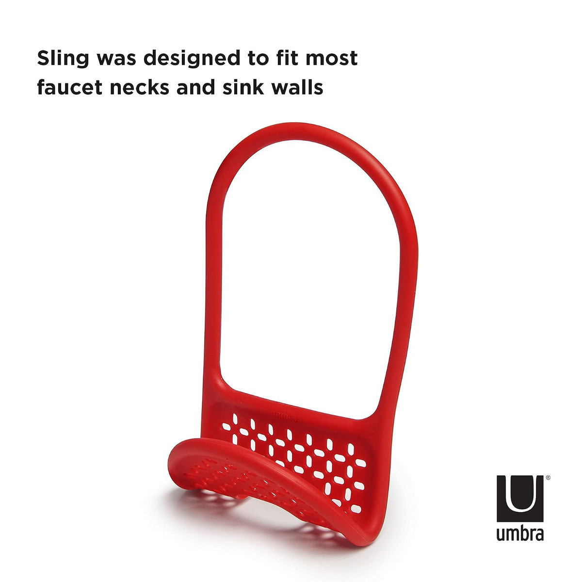 UMBRA SLING SOPORTE FLEXIBLE PARA ACCESORIOS PARA FREGADERO COLOR ROJO