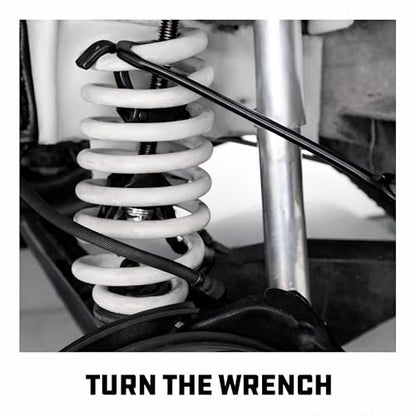 Powerbuilt 648628 - Kit de herramientas de compresor de resorte helicoidal, comprime, retira e instala el puntal del vehículo y muelles helicoidales para vehículos, estuche de almacenamiento
