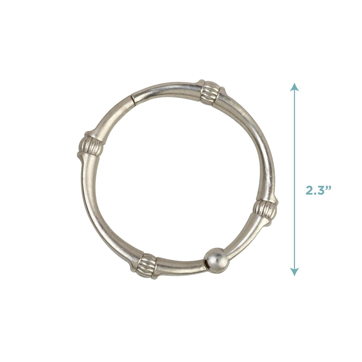 Zenna Home NeverRust - Anillos de Ducha Decorativos de Aluminio inoxidables, Juego de 12, níquel Cepillado