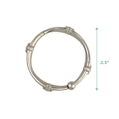 Zenna Home NeverRust - Anillos de Ducha Decorativos de Aluminio inoxidables, Juego de 12, níquel Cepillado