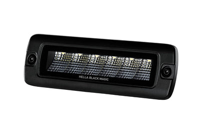 Hella 358176221 Black Magic Mini Lightbar LED de 6.2 in Montaje Empotrado para Camión/ATV/SUV/4x4/Jeep/Tractor, Negro
