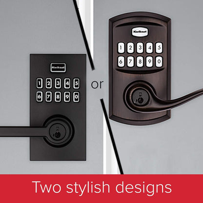 Kwikset SmartCode 917 - Teclado sin llave, cerradura electrónica residencial contemporánea, cerrojo de seguridad con manija de puerta Halifax y seguridad SmartKey, cromo pulido