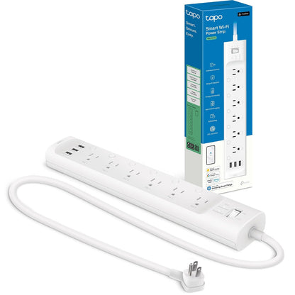 Tapo P316M - Tira de alimentación inteligente Wi-Fi, 6 tomas inteligentes controladas individualmente y 3 puertos USB con protección contra sobretensiones, materia, funciona con Alexa, Google Home