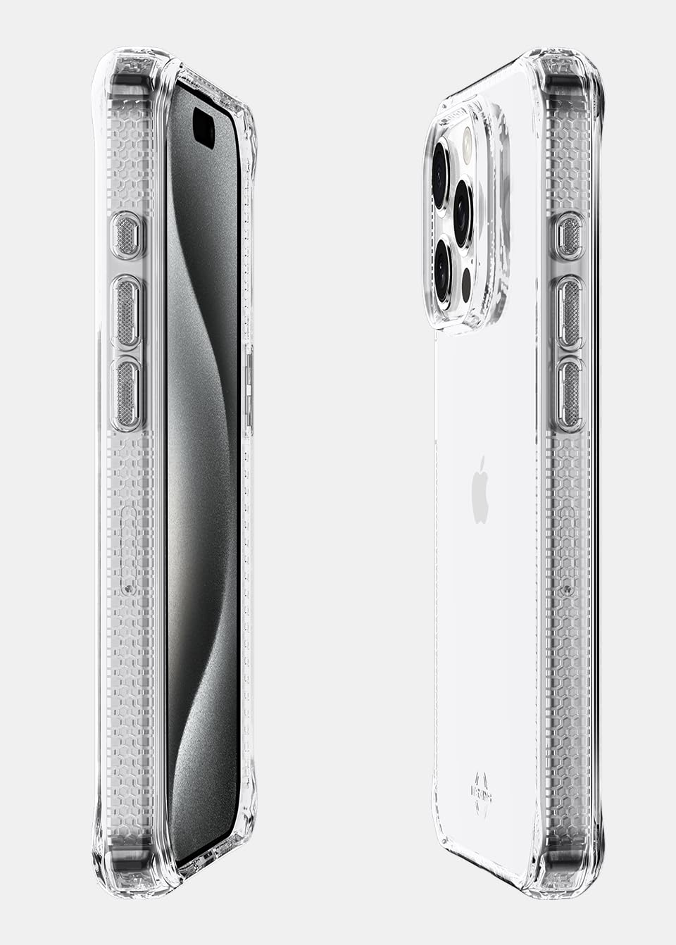 ItSkins Spectrum R Clear Funda Compatible con iPhone 15 Pro MAX, Protección Caídas 3m, Bordes Elevados, Tecnología Antimicrobiana - Transparente