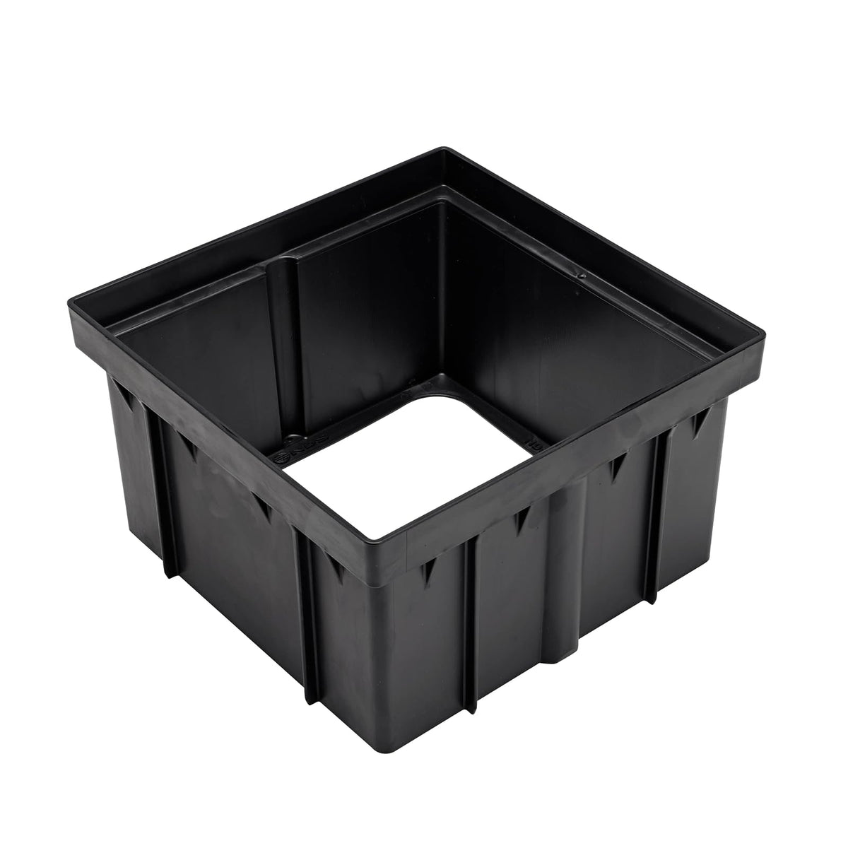 NDS Raindrip 1216 12" No Bottom Catch Basin Riser, Black