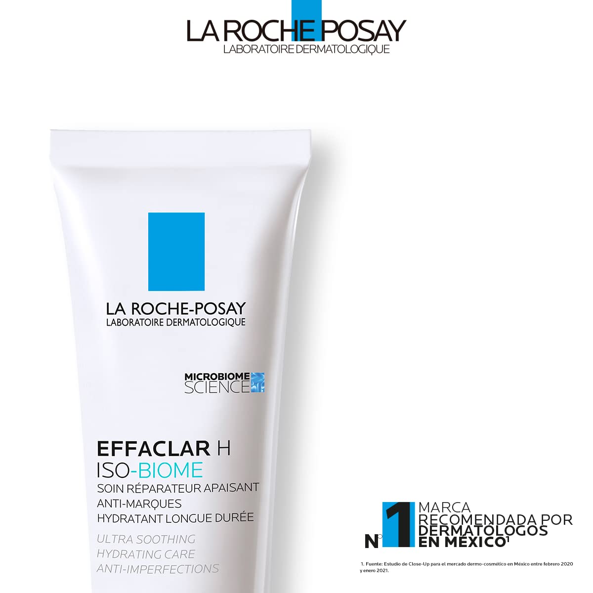La Roche-Posay Effaclar H Iso-Biome Crema Hidratante Anti-Imperfecciones Calmante Reparadora para Piel Grasa con Imperfecciones y Fragilizada, Rápida Absorción, Sin Sensación Grasosa, 40 ml