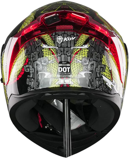 KOV Casco Zero Quetzalcoatl Dorado Abatible Dot XXL