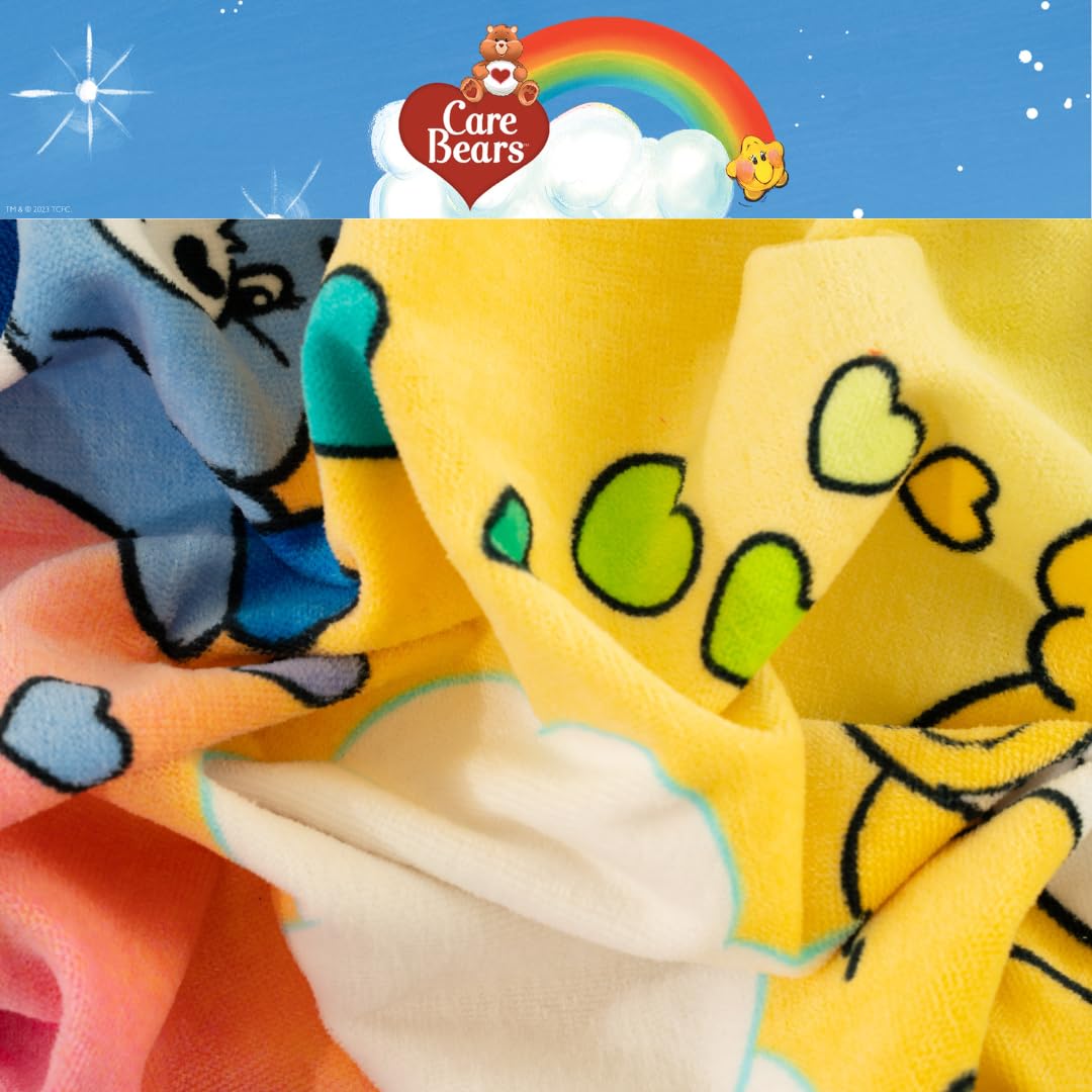 Franco Care Bears Rainbow Kids Toalla de baño, Piscina y Playa de algodón súper Suave, 58 x 28 Pulgadas, (Producto Oficial con Licencia)
