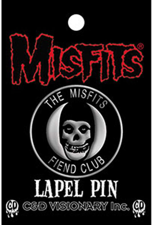 C&D Visionary Misfits Fiend Club - Pin de solapa de metal de 1.5 pulgadas, negro, blanco