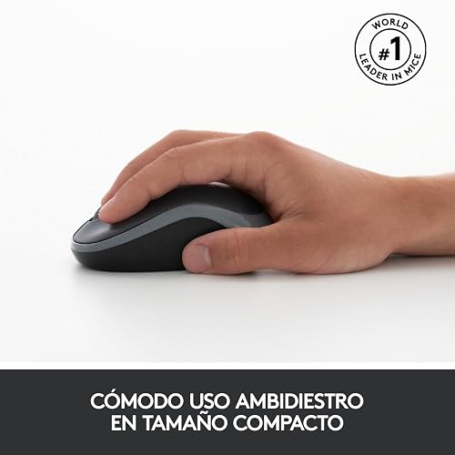 Logitech MK270 Combo Teclado Inalámbrico en Español y Mouse, para Windows, 2,4 GHz Inalámbrico, Mouse Compacto, 8 Botones de Acceso Multimedia, Batería de 2 Años, para PC, Laptop - Negro