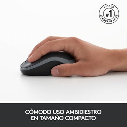 Logitech MK270 Combo Teclado Inalámbrico en Español y Mouse, para Windows, 2,4 GHz Inalámbrico, Mouse Compacto, 8 Botones de Acceso Multimedia, Batería de 2 Años, para PC, Laptop - Negro