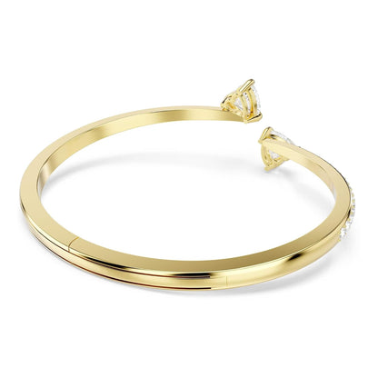 Swarovski Brazalete Mesmera Attract, Corazón, Blanco, Baño tono oro