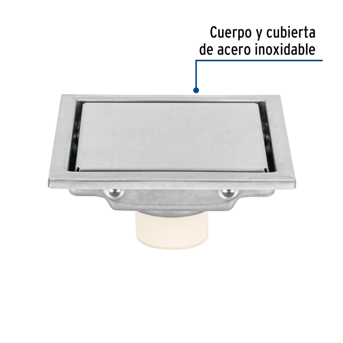 Foset RS-703, Resumidero reversible de 4" anti olores acero inoxidable