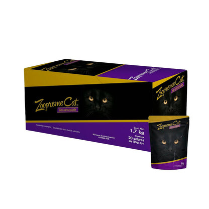 Zoopreme Cat CAMPI, Alimento Húmedo para Gato Adulto, Comida Prémium con 8% de Proteína, Sabor a Pollo, Caja con 20 Sobres