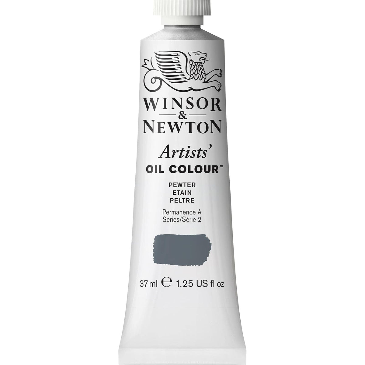 Winsor & Newton Artists' Oil Colour Pintura al Óleo Profesional, 37 ml - 37-ml Tube - Gris (Pewter)