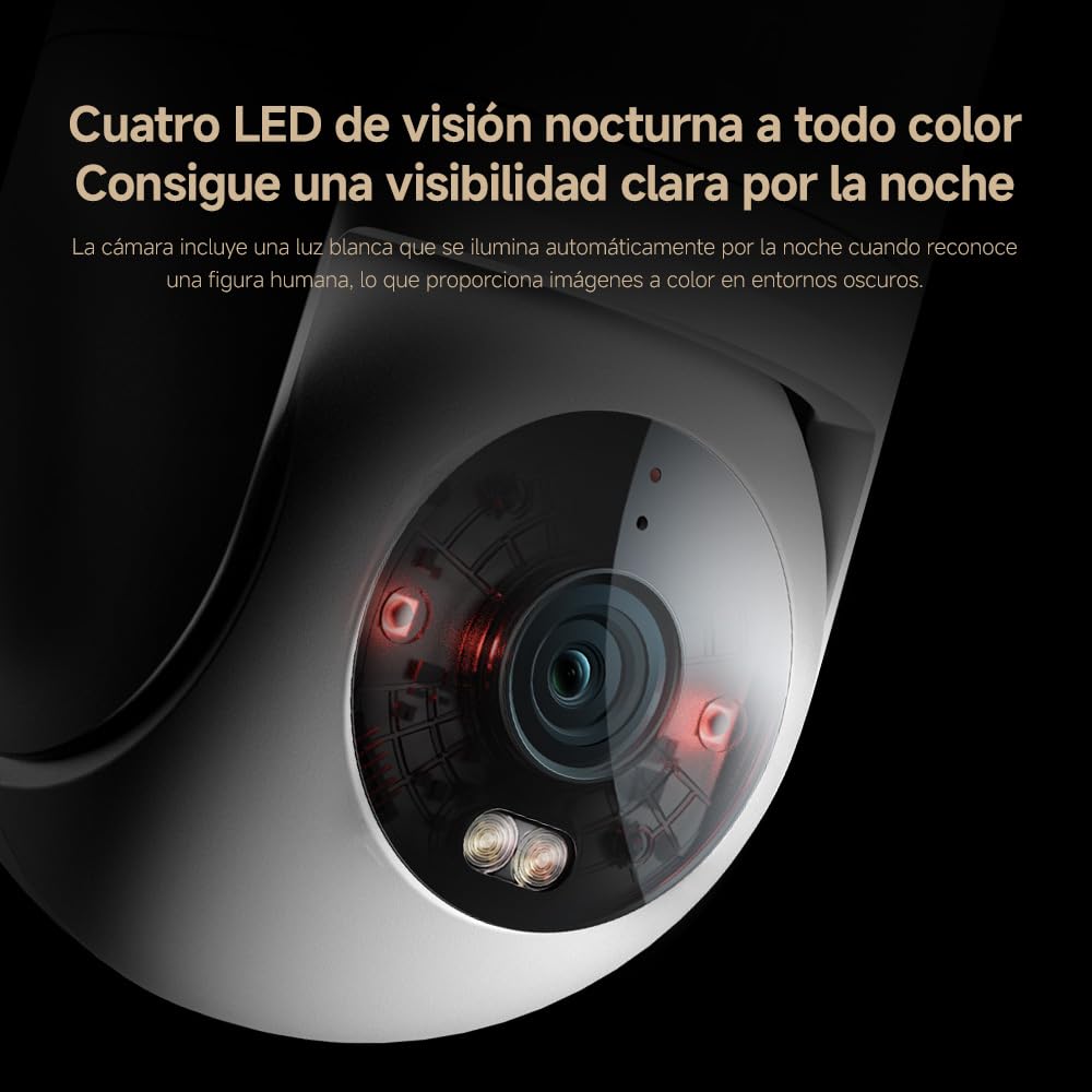 XIAOMI Outdoor Camera CW300, Cámara Exterior con resolución 2560p, IP66 | Detección Personas por IA, Visión Nocturna, 360grados, Blanco