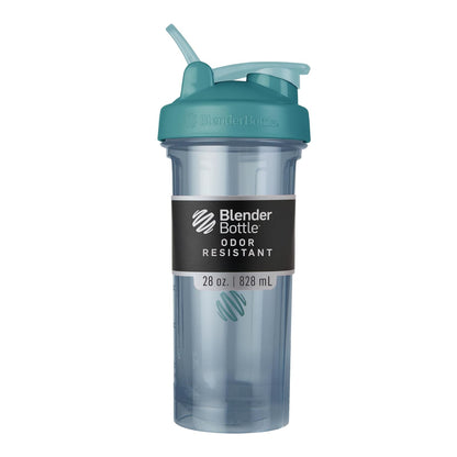 BlenderBottle Pro Series Shaker para Proteína - Azul Cerúleo - 0.8 Litros - Botella coctelera
