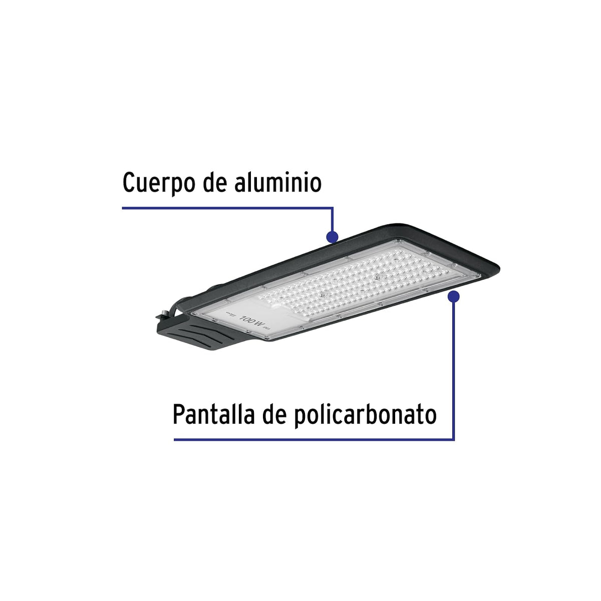 Volteck Basic SUB-741L, Luminario suburbano LED 100 W 6500 K
