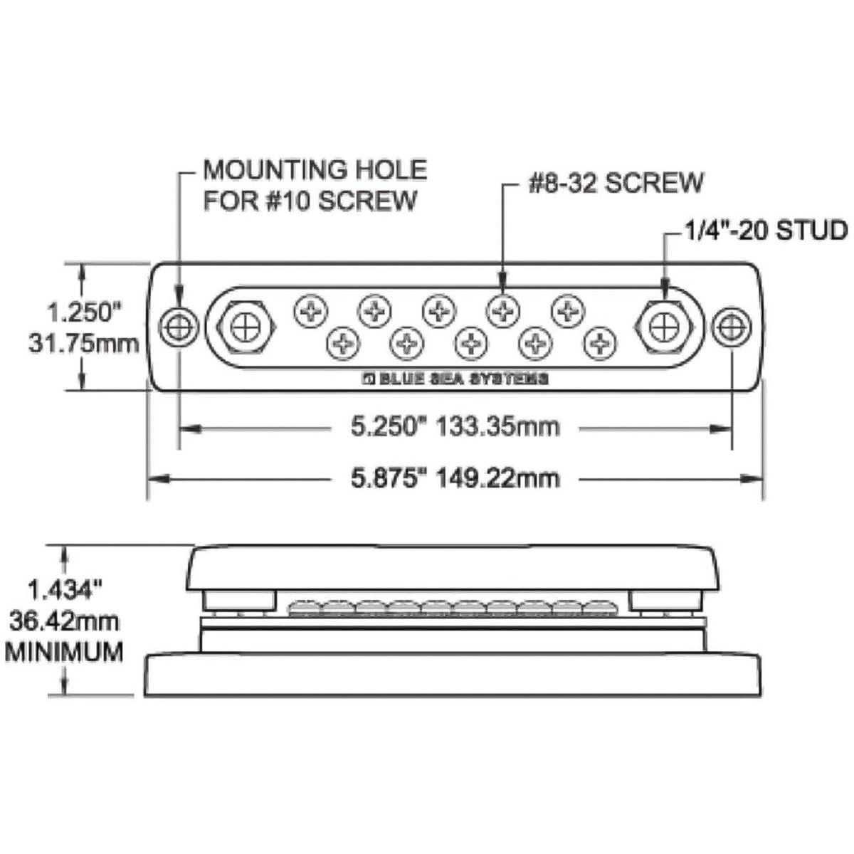 Blue Sea Systems BusBars comunes (100 A-250 A)