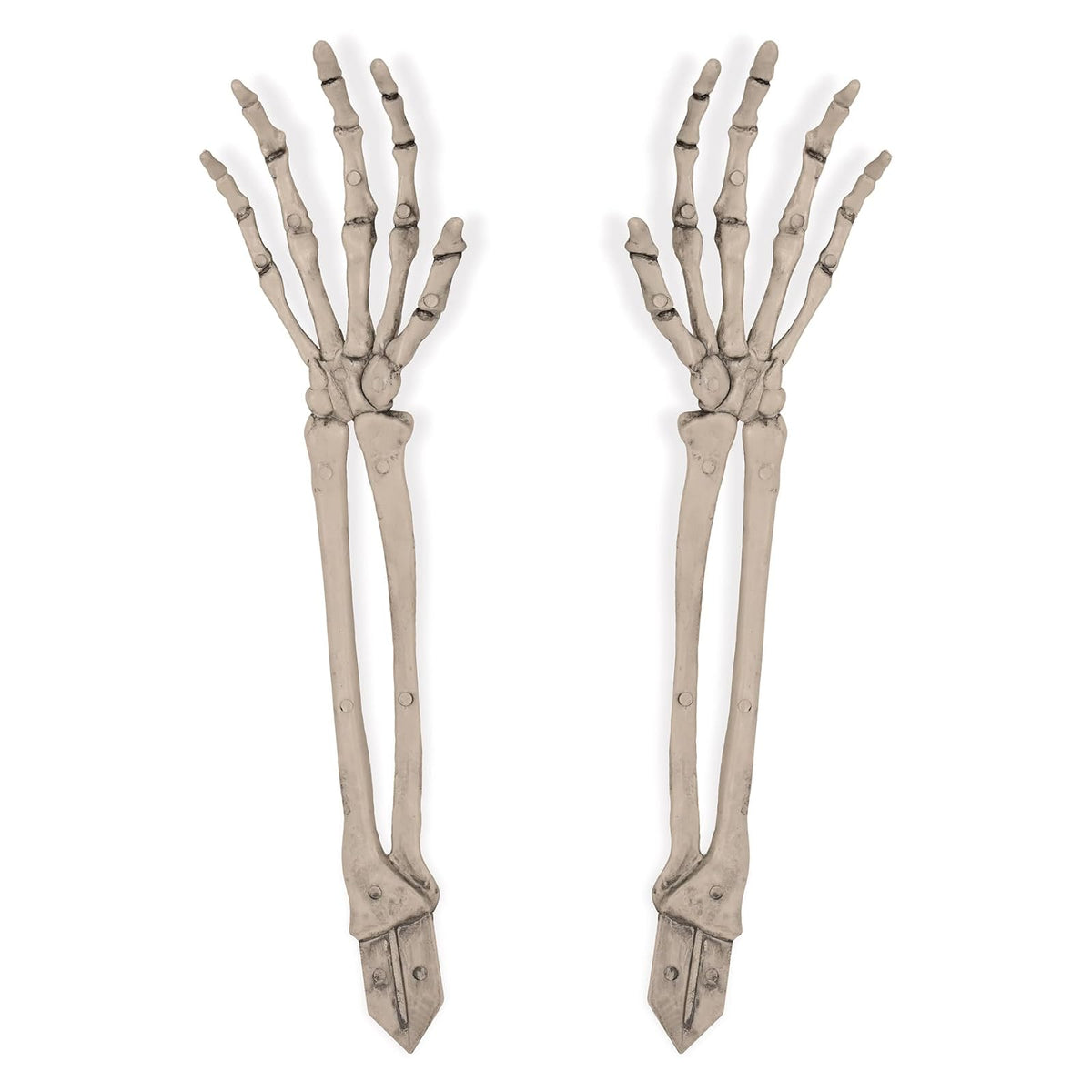 Beistle - Juego de 2 estacas de plástico con diseño Espeluznante de 44,5 cm, diseño de Esqueleto de Mano, decoración de césped de Halloween, celebrando contigo Desde 1900