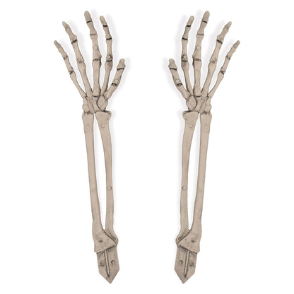 Beistle - Juego de 2 estacas de plástico con diseño Espeluznante de 44,5 cm, diseño de Esqueleto de Mano, decoración de césped de Halloween, celebrando contigo Desde 1900