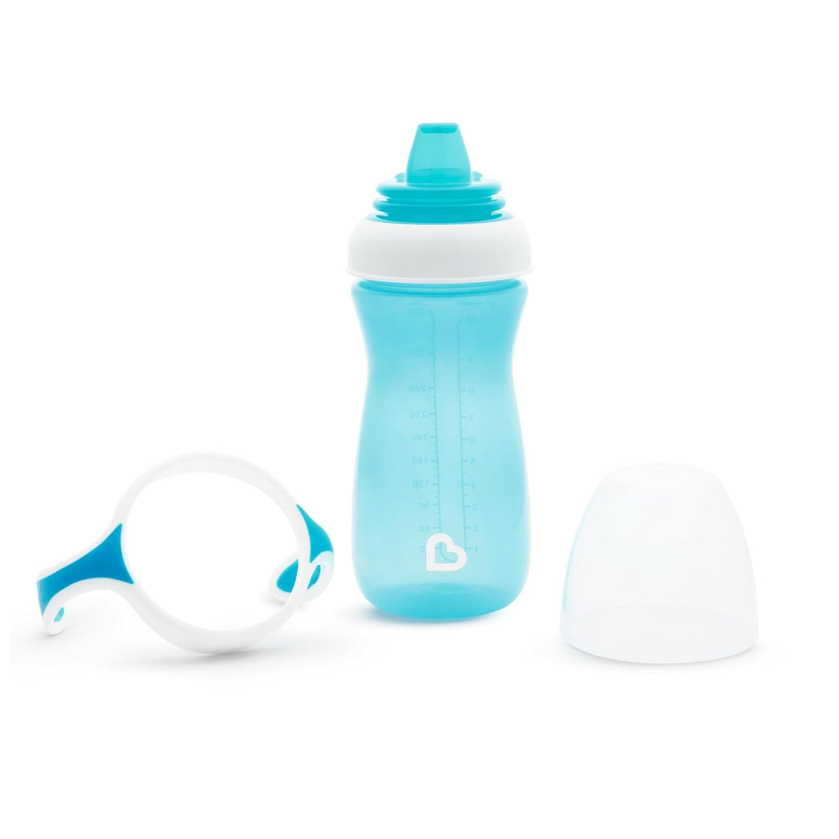 Munchkin® Gentle™ - Taza para sorber de transición con asas de entrenamiento, 10 onzas, paquete de 2, azul/verde