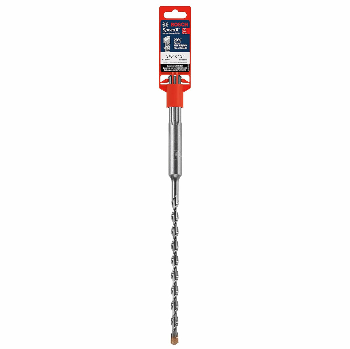 BOSCH HC5005 3/8 pulgadas x 13 pulgadas SDS-max Speed-X Broca de martillo giratorio de carburo para perforación de hormigón