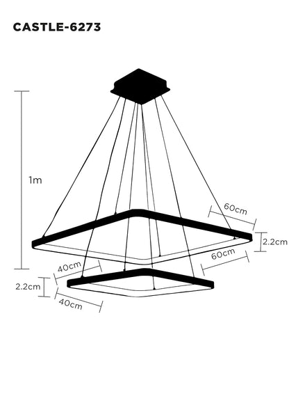 LÁMPARA TIPO CANDIL COLGANTE - LUXICA LIGHTING - Lampara Elegante y Moderna con Luz colgante LED - Lámparas innovadoras