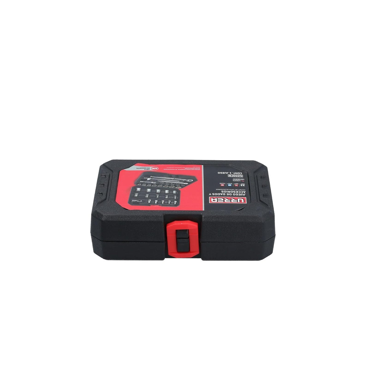 Urrea Herramientas 5200CB Urrea Juego de dados y accesorios 3/8" de 33 piezas en estuche plástico, color, pack of/paquete de 33