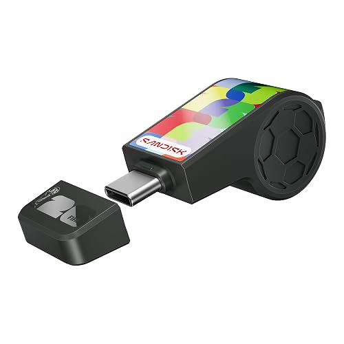 SANDISK - Unidad Flash USB-C de 64 GB, edición FIFA World Cup 2026 - hasta 300 MB/s velocidades de Transferencia, USB 3.2 Gen 1, USB Tipo C - Negro - SDCZIA-064G-G46