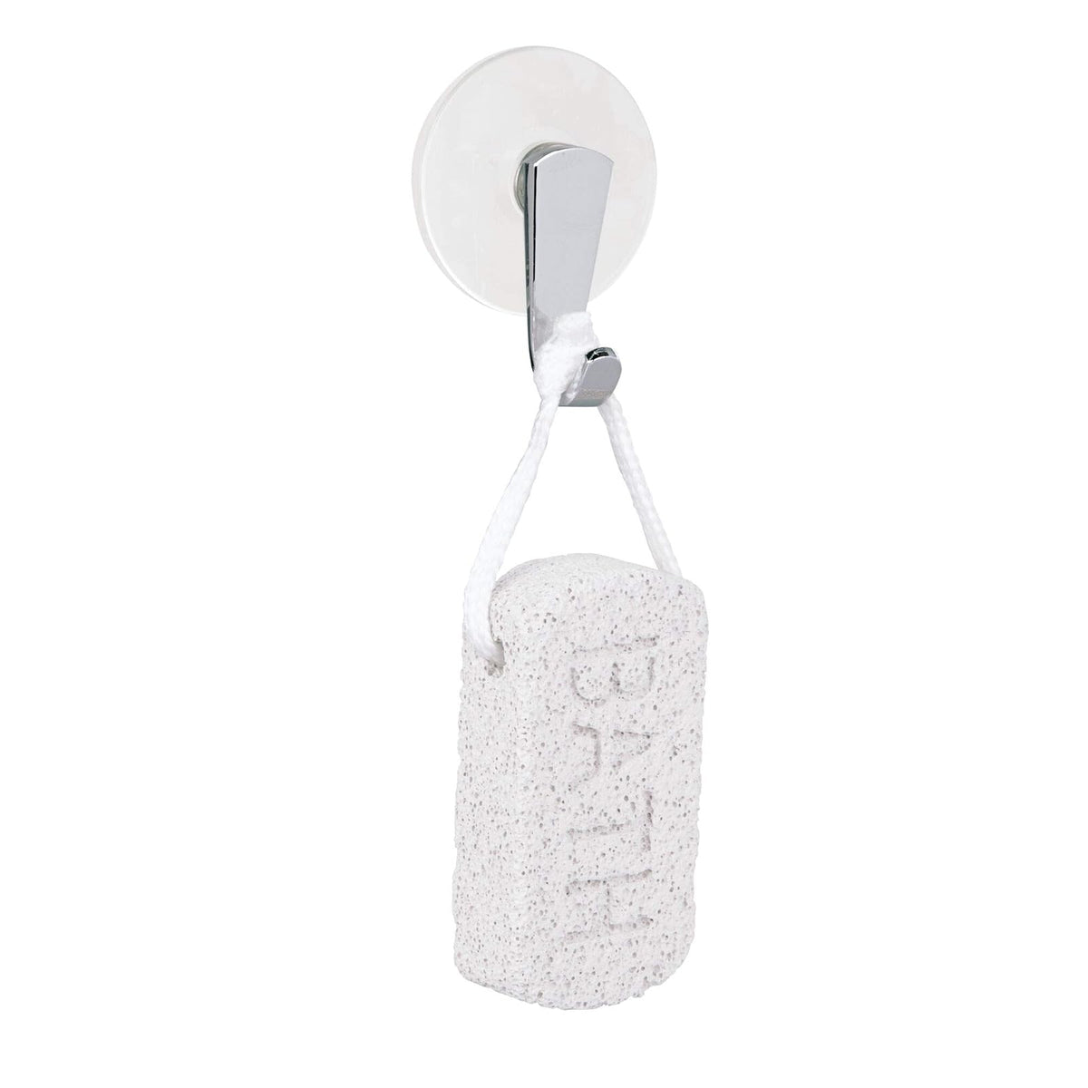 InterDesign Gia Gancho para toallas, colgadores para baño de metal y plástico, gancho con ventosa, plateado