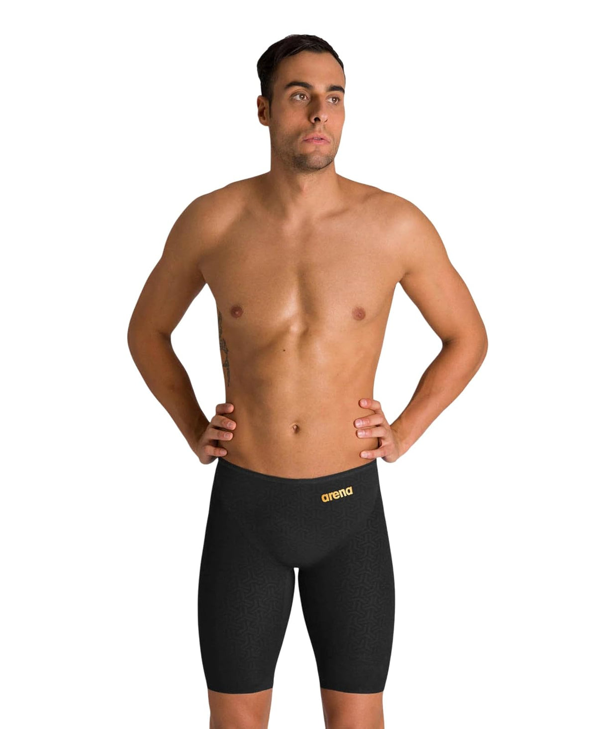 Traje de Baño de Competencia Arena Powerskin Carbon Glide Jammer para Hombre - 26 - Negro - Dorado