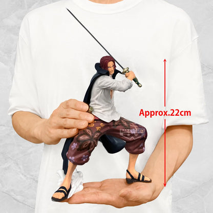 Banpresto - One Piece Shanks Grandista Figura de colección 8.7 Pulgadas - Estatuilla Anime con Espada, Pose dinámica y Acabado Premium para exhibición
