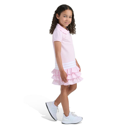 Adidas - Vestido de Polo de Manga Corta con Volantes para niñas
